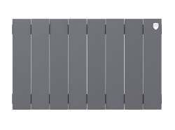 Биметаллический радиатор отопления Royal Thermo PianoForte 300 8 секций Silver Satin